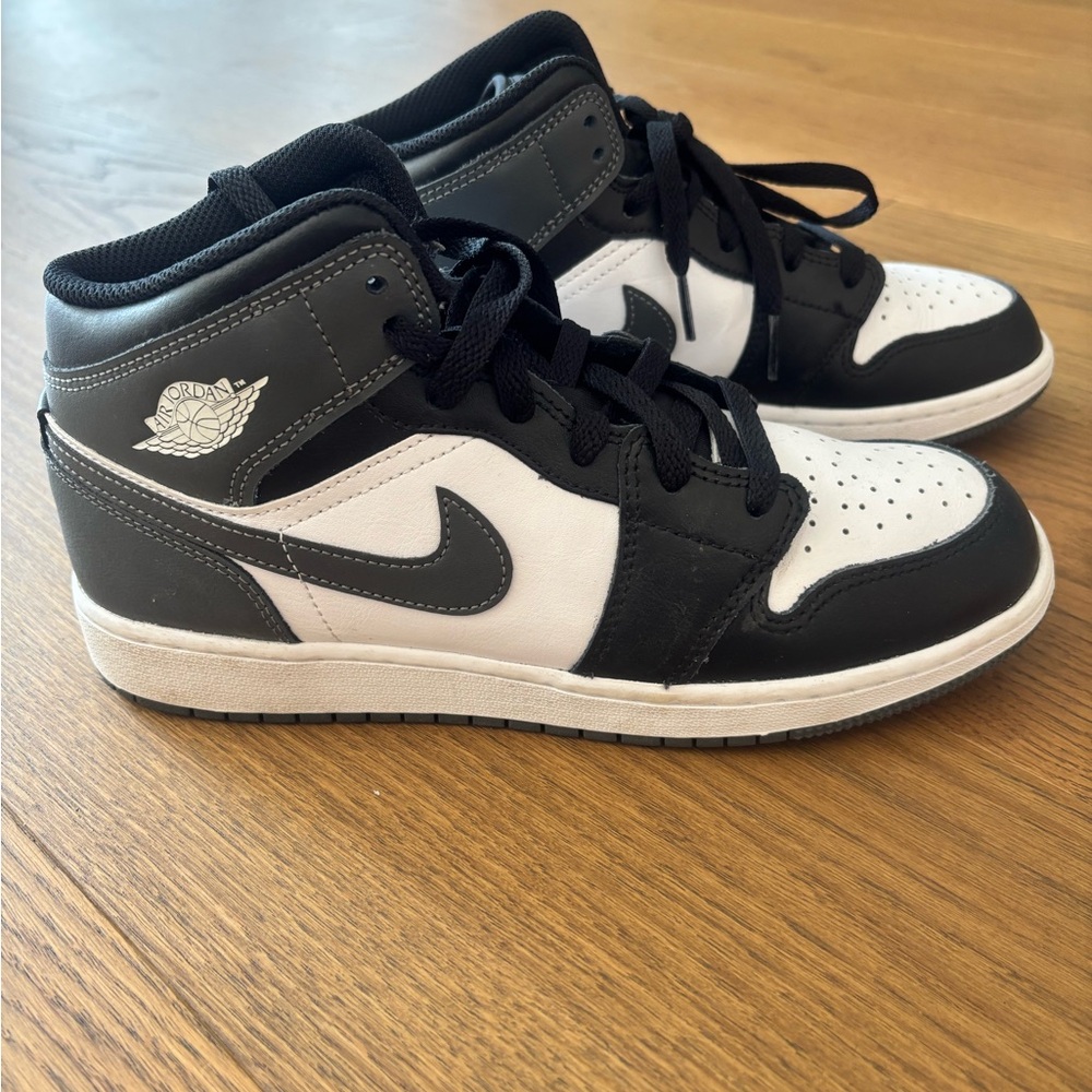 Jordan Kids Black and White High-Top Sneakers
